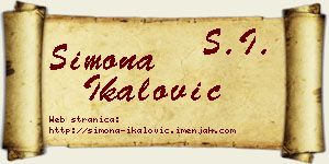 Simona Ikalović vizit kartica
